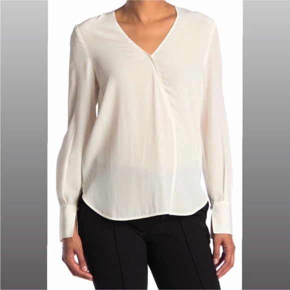 Thakoon 8 ivory silk long sleeve blouse off white silk - Picture 1 of 14
